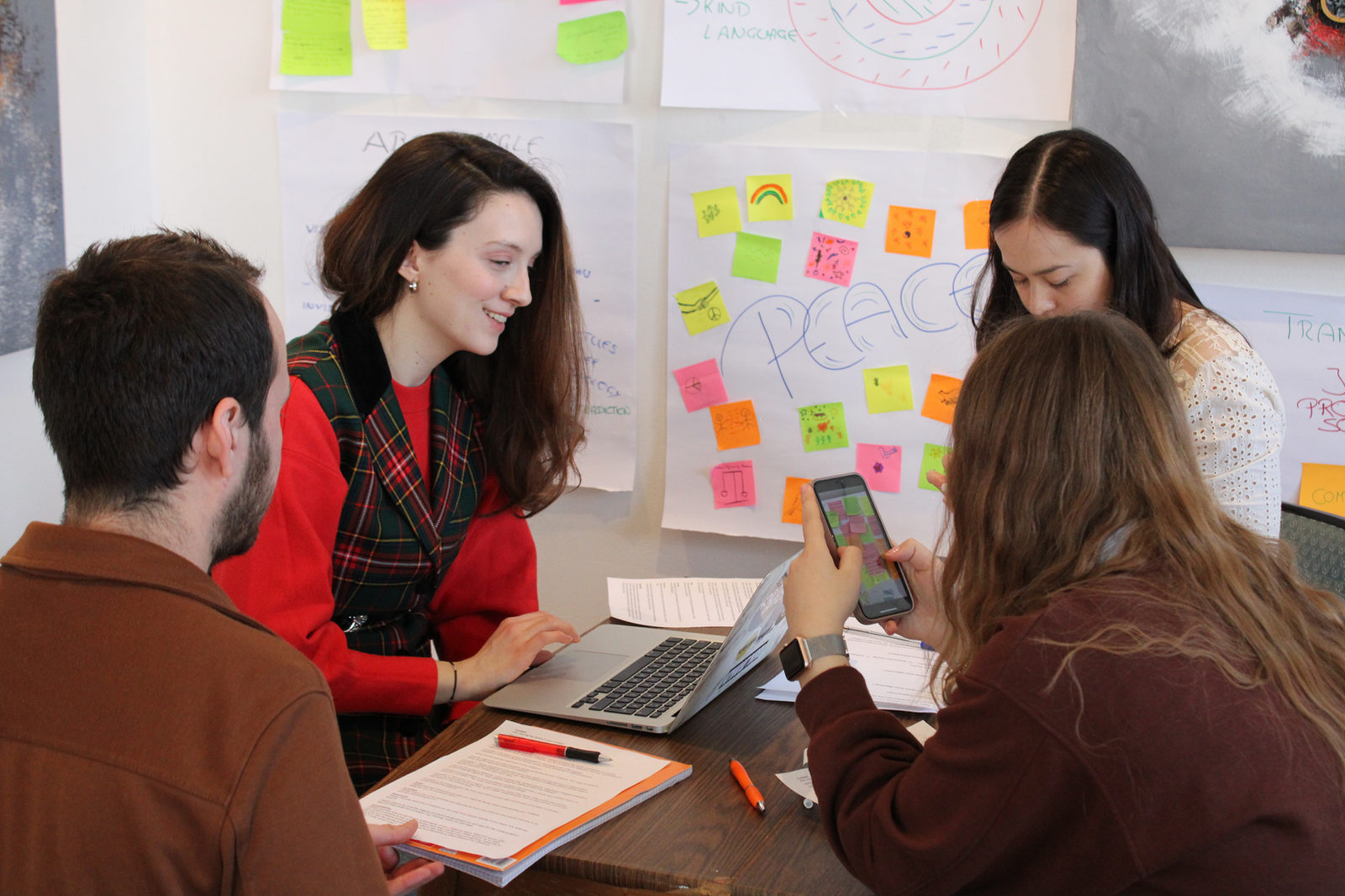 Young people working together in a workshop